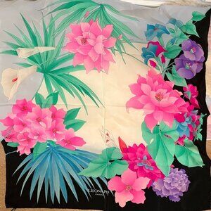 Vintage Leonard Paris Floral Silk Scarf
